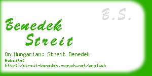 benedek streit business card